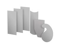 Malloy 6 PCS Cabinet Scraper Set 3 Rectangle 1 Biseauté 1 Outil de Bruits de Menuiserie Incurvé et 1 Col en Percus