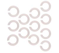 Malloy Abat-Jour 12 Pièces, Convertisseur de Trous E27 à E14, Réducteur d'Anneau d'Abat-Jour Blanc en Nylon pour Abat-Jour à Vis sur Douilles de Lampe Ronde Minimaliste