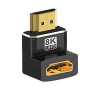 Malloy Adaptateur à Angle Droit à 90 DegréS Compatible 8K Connecteur Coudé Mâle vers Compatible Connecteur D'Extension HD