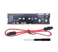 Malloy Adaptateur DDR3 DDR4 DDR2 vers M2 SSD Carte Adaptateur DDR vers Disque Dur M.2 M.2 NGFF B Key Riser Card PCB 15 Broches d'alimentation + Port de Données 7 Broches