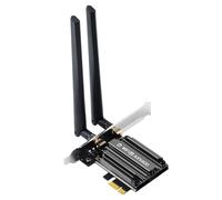 Malloy Carte Réseau sans AX5400 WiFi 6E Adaptateur PCIE AX5400 2,4G/5G 802.11AX Récepteur sans -MIMO pour Win10/11
