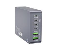 Malloy Chargeur pour Ordinateur Portable 220 W GAN 6 Ports USB PD 100 W USB Type C QC3.0 Station de Charge de Bureau pour Téléphone, Tablette, Ordinateur Portable, Prise UE