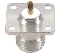 Malloy Connecteur Coaxial de Type N sur Panneau à 4 Trous avec Coupelle à Souder, Argent