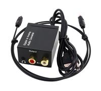 Malloy Décodeur Audio Numérique Jack 3,5 mm Fibre Optique Coaxiale Convertisseur Audio Numérique vers Analogique SPDIF Amplificateur Audio Numérique Installation Facile