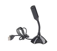 Malloy Microphone USB pour Ordinateur Portable Microphone Vocal Haute Sensibilité Mini Studio Support de Microphone Vocal avec Support ConféRence de pour PC, Noir
