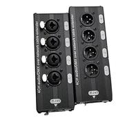 Malloy RJ45 CAT5 à 3pin XLR / 4 Canal pour Audio Extender Dmx512 Signal de Réseau Extension Gilded pour D'Enregistrement Audio