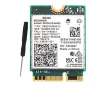 Malloy WiFi 7 BE200 BE200NGW Carte WiFi + Tournevis BT 5.4 802.11AX Tri-Band M.2 NGFF Adaptateur Réseau sans pour Win10/11 Facile à Utiliser