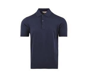 Malo - Polo Manches Courtes Rasé - Homme - Tops - Bleu - Taille: L