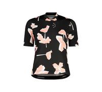 Maloja - HochgallM. Long zip - Maillot vélo femme Deep Black Sunleaf - L