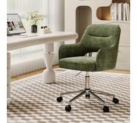MALOL Chaise pivotante de Bureau réglable en Hauteur, Chaise de Bureau Moderne avec roulettes, Chaise de Bureau Ergonomique avec accoudoirs, pivotante à 360°, Home Office, Salon, Vert
