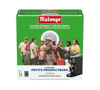 MALONGO Café Dosettes 100% Arabica Pur - 16 doses expresso compatibles machines Malongo système 123 Spresso - Boîte 200 g - Commerce équitable et sous-vide papier fibres naturelles - Lot de 3