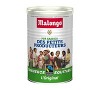 MALONGO Café Moulu Pur Arabica Commerce Équitable 250g Boîte Métal Fraîcheur Préservée - Lot de 3
