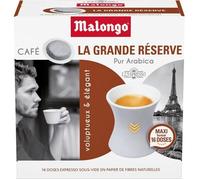 MALONGO - La Grande Reserve - 16 doses d'expresso en dosettes compatibles - Café d'exception issu d'une torréfaction artisanale