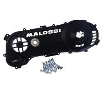 Malossi Couvercle de variateur MHR pour boîtier de moteur C-One/RC -One, Air Force convient également compatible pour Piaggio/Gilera 50 ccm 2T AC/LC long noir, vis incluses