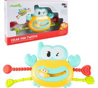 Malplay Anneau de dentition Montessori interactif sensoriel crabe Cordes de traction 18 mois et + Cadeau bambin