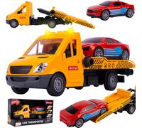 MalPlay Auto transporteur Dépannage Camion Voiture Tracteur LED Enfants Jouet Jaune Camion
