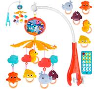 MalPlay Baby Music Mobile pour lit Carrousel Musical Boîte à musique Lumières Avec télécommande Projecteur Crib