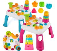 MalPlay Baby Table de jeu + Jeu de tri | Lumière & Son | avec bruit d'animaux | Jouets pour bébés Jouets éducatifs pour enfants de 12 mois et plus