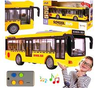 MalPlay Bus avec bruits de conduite, lumières et portes ouvertes | Bus électrique jouet 1:16 | Voiture jouet | Enfants à partir de 3 ans
