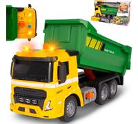 Malplay camion benne voiture pelleteuse 1:16 son lumière pour enfants à partir de 3 ans cadeau jaune-gris