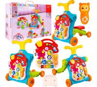 MalPlay Chariot d'apprentissage Interactif Baby Walker Scooter Trotteur 5in1 Tableau d'apprentissage amovible pour enfants et bambins