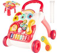 Malplay Chariot de marche Babywalker Maison Piano Téléphone Table pédagogique Trotteur dès 6 mois