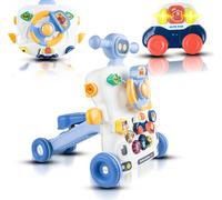 Malplay Chariot de marche pour bambin Table interactive avec lumière et musique Trotteur volant Scooter à partir de 6 mois Babywalker