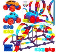 MalPlay Circuit 291 EL. avec voiture-jouet lumières LED | Magic Railway | circuit de course | circuit créatif | enfants à partir de 3 ans