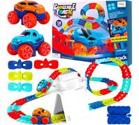 MalPlay Circuit de train 138 pièces | Jigsaw Puzzle | voiture jouet électrique incluse | Enfants à partir de 3 ans