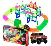 Malplay Circuits Magic Trucks Circuit de voitures lumineuses 1 E-Voitures Jouets Pour Enfants à partir de 3 ans