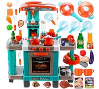 MalPlay Cuisine pour enfants Cuisine de jeu avec 2 plaques de cuisson Ustensi...