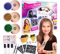 MalPlay Glitter Tattoos Mega Set sûr pour la peau et lavable de nombreux dessins rapide et facile à faire enfants, filles et garçons de 3 ans et plus
