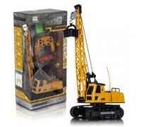 MalPlay Grue à tour télécommandée avec fonctions 49 cm, grue de chantier rota...