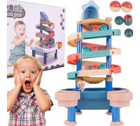 Malplay Jeu de 4 balles - Table à eau - Toboggan - Intérieur et extérieur - Circuit à billes - Enfants à partir de 3 ans