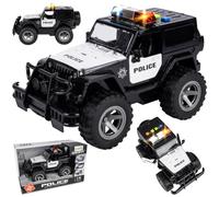 MalPlay Jouet de voiture de police avec sons pour enfants à partir de 3 ans - Noir
