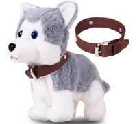 Malplay Jouet Interactif àVocale Chien "Husky" Chiot Animal de Compagnie Electronique pour Enfants à partir de 3 ans