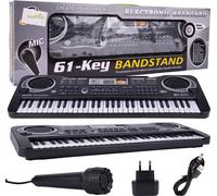 MalPlay Keyboard Piano Piano électronique 61 touches Microphone pour enfants de 3 ans et plus Deux méthodes d'alimentation Jouets éducatifs