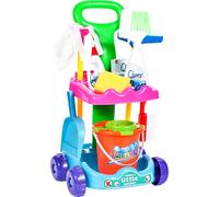 MalPlay Kit chariot de nettoyage avec seau | Jouets-produits d'entretien | Jouets ménagers avec serpillière, balai et seau | pour enfants de 3 ans et plus
