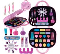 Malplay Kit de maquillage pour enfants Pour Make Up Manucure Pédicure Dans le sac à main Jouets Jeux de Rôle Pour Enfants à partir de 3 ans