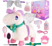 MalPlay Licorne interactive en peluche | Marche et sons | Laisse + accessoires | Jouets électriques | Enfants, filles dès 3 ans