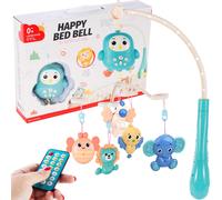MalPlay mobile avec boîte à musique et télécommande | mobile de lit d'enfant | arrêt automatique | jouet pour nouveau-nés et enfants en bas âge| équipement