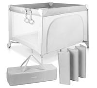 Malplay parc pliable de voyage e Sac à matelas 2en1 ZONI 100100cm gris