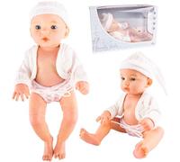 MalPlay Poupée de bain pour bébé - 32 cm - Cadeau à partir de 3 ans - Avec bonnet - Jouet de bain