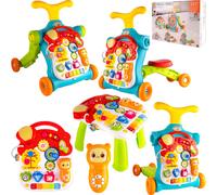 MalPlay Poussette Panneau Scooter Push Ride pédagogique Table de jeu 5in1 Walker Jouets éducatifs pour bébé de 9 mois et plus