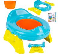 Malplay Siège de toilette portable, Pot de voyage pliable Pour enfants Couverture Bleu Toilettes mobiles de camping