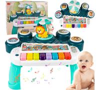 MalPlay Table de jeu avec tableau d'apprentissage Jouets éducatifs interactifs pour enfants Motricité | Jouets musicaux | Jouets de motricité pour bébés | Clavier avec son et lumière