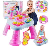 MalPlay table de jeux pour enfants jouet musical | table de jeux pour enfants table musicale | son et lumière | avec musique | jouet pour enfants jouet éducatif pour enfants