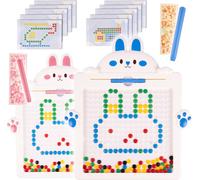 MalPlay Tableau magnétique Bunny Jigsaw Puzzle 116El. perles de mosaïque éducative Talettes magiques enfants dès 3 ans, blanc