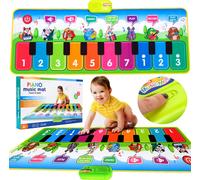 MalPlay Tapis de musique | Tapis de piano pour enfants Tapis de danse | Clavier avec 8 instruments et 10 touches de piano | 130cm | Jouets éducatifs Tapis de jeu musical pour garçons et filles