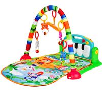 MalPlay Tapis d'éveil avec arche de jeu pour bébé avec musique | Tapis d'éveil avec mélodies au clavier, notes et effets sonores | Jouets éducatifs pour nouveau-nés jeunes enfants dès la naissance